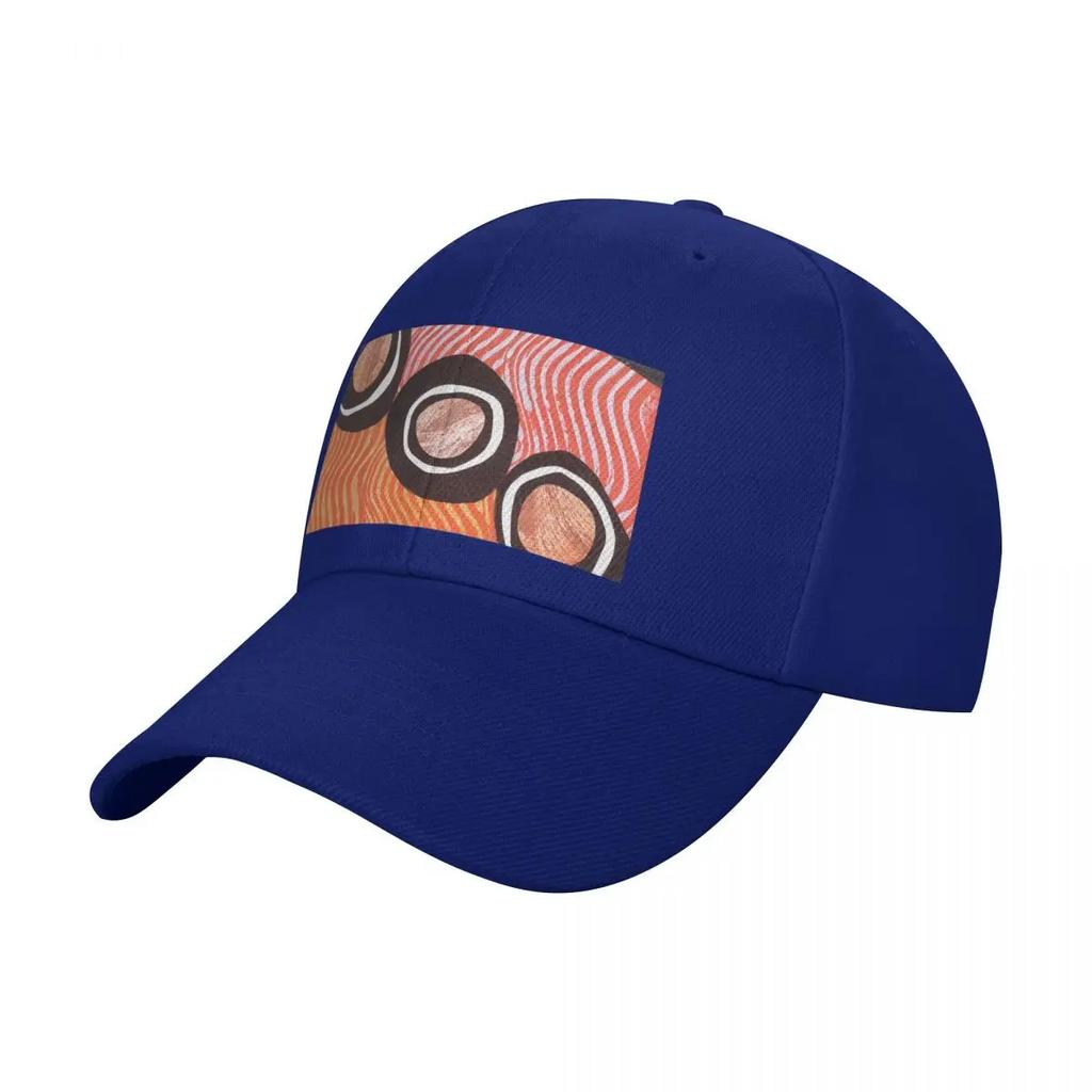 New Funky retro orange print Baseball Cap Anime Hat fun hats Trucker Cap hats for Unisex Caps Unisex Womens