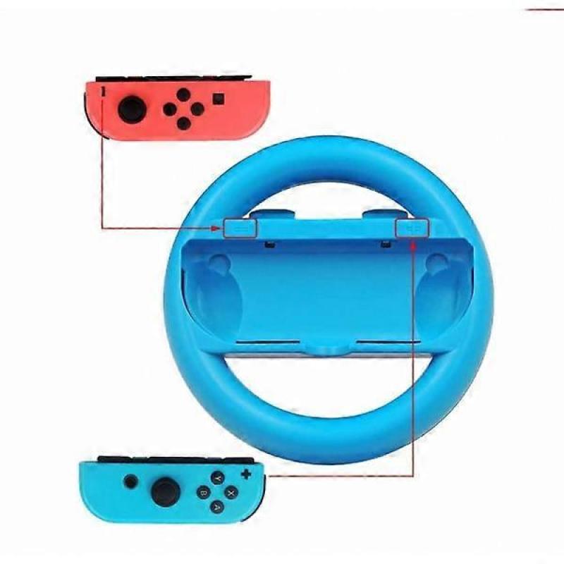 Steering Wheel Game for Nintendo Switch Controller, 2 PCS Racing Wheel Compatible with Mario Kart
