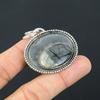 Oval Picasso Jasper Gemstone 925 Silver Wedding Mother Anniversary Boho Pendant