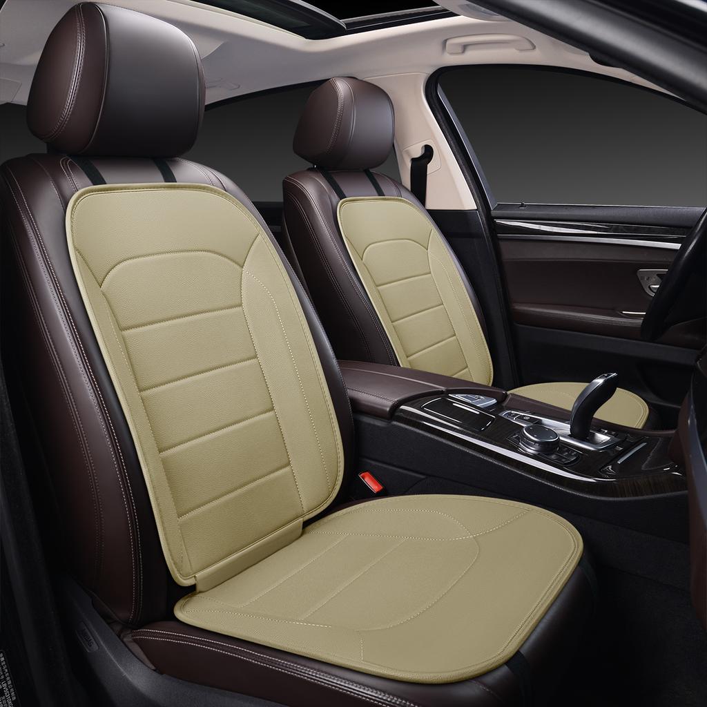 Auto Voorstoelkussen Leer Geïntegreerde Stoelhoes Alle Seizoenen Universeel Past op de Meeste Auto's Waterdicht en Slijtvast