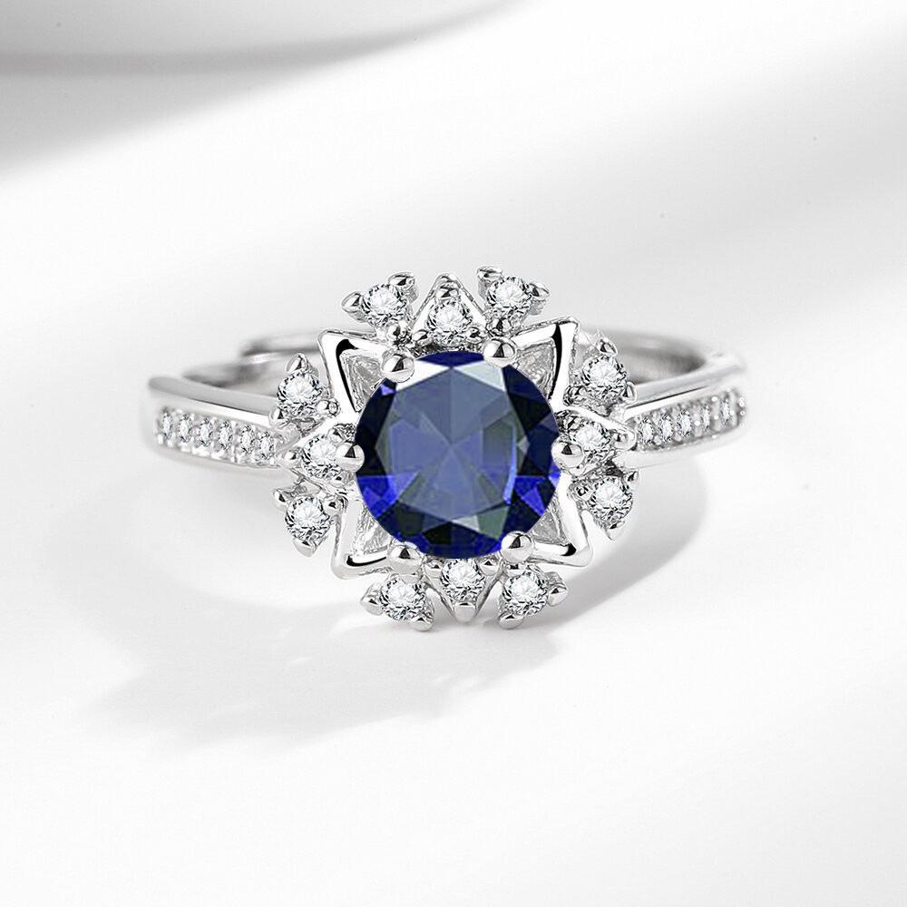 2026 European and American Jewelry Inlaid Zircon Ring Open Jewelry Women's Jewelry Trend Ring