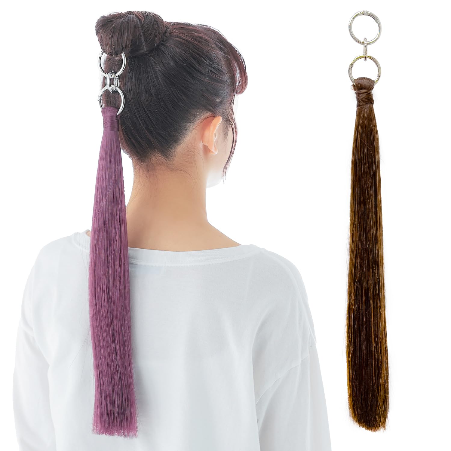 

на Nippon TV Парик с кольцом для хвоста 2 типа Прямой парик виноградного цвета [Представлен ZIP!] [АКВАДОЛЛ] А. ГПм. wgt813-A-GPm