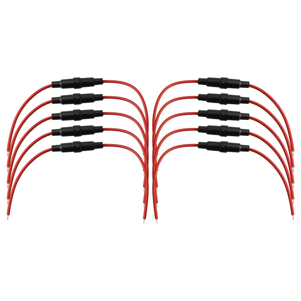 10 Count FastBlow Fuse Holder Screw Type Inline Fuse Holder 5x20mm Compatibility with Glass Fuse Maximum Voltage 250V