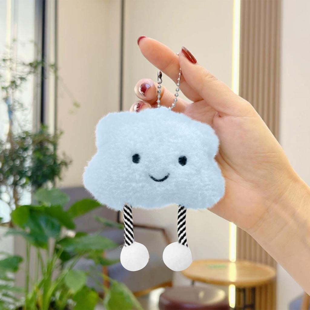 Cute Little Cloud, Cloud Keychain Cotton Plush Doll Toy Key Ring Backpack Bag Pendant Car Key Chain
