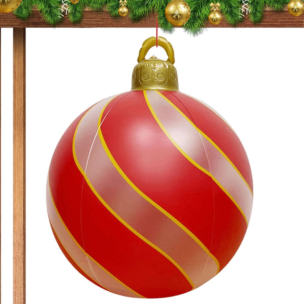24 Inch Inflatable Christmas Balls Outdoor Christmas Decorations with Light and Remote Christmas Decorations Ball Holiday Decor