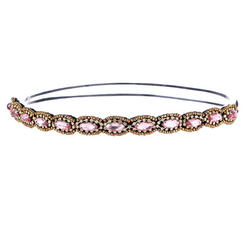 

Headband Turquoise Diamond Bohemian Hair Accessories Beaded Hairband Elastic Hair Band Korean Style Headband
