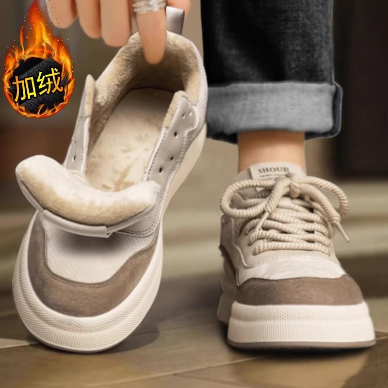 Autumn spring and autumn new casual velvet cotton shoes autumn and winter sports board shoes