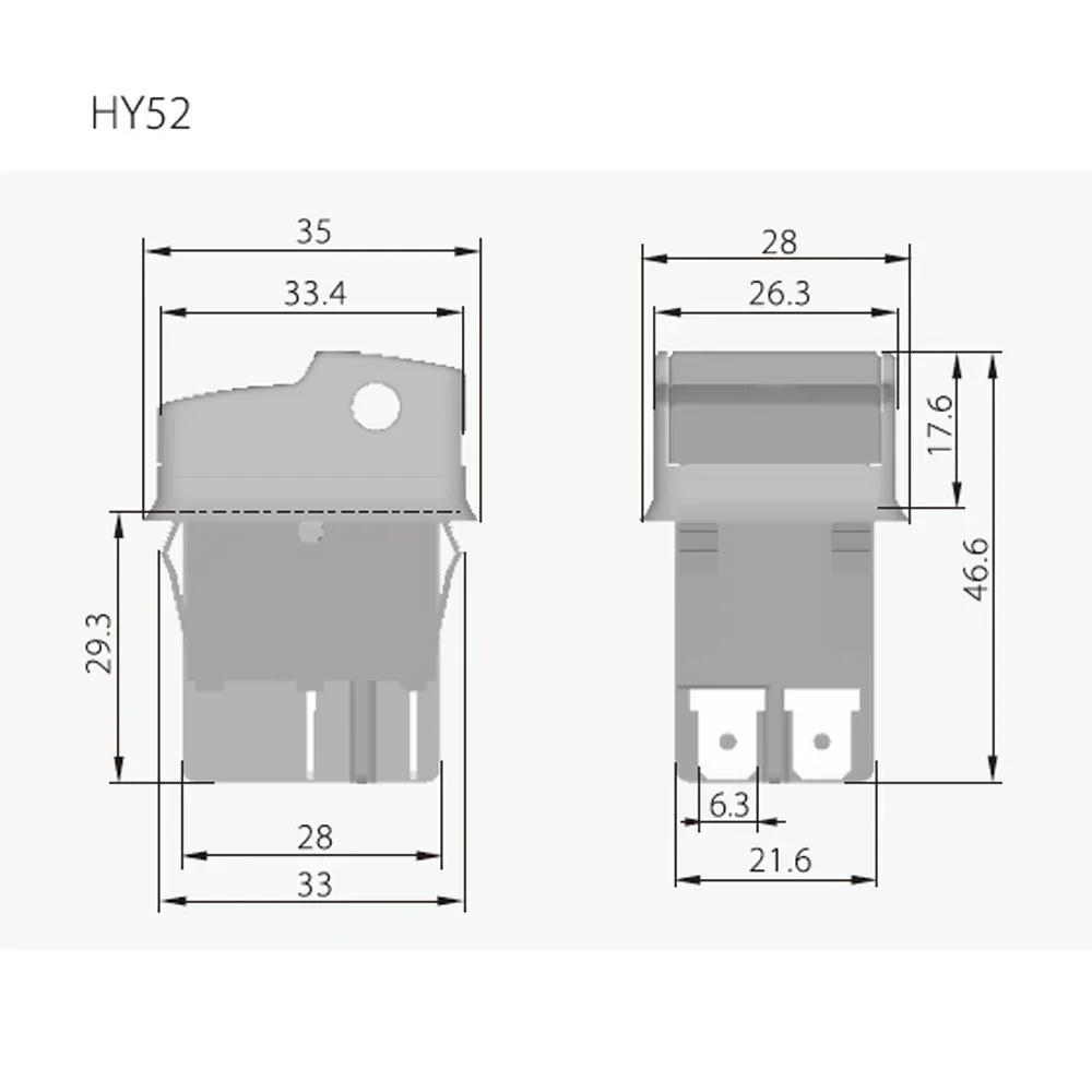Mechanical Equipment Electric Push Button Switch Button On 1pc 125 / 250V 20 / 12A 5E4 AC (AC) HY52 IP54 Silver
