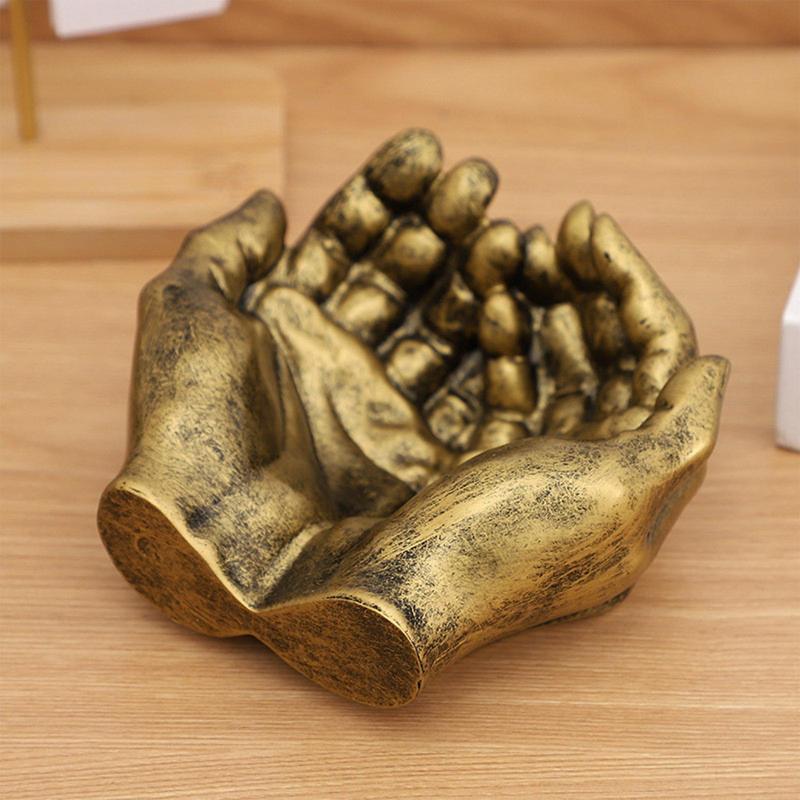 Double Hand Shape Keys Storage Tray Resin Hand Keys Holder Entryway Organizer Hands Bowl Decoration Keys Jewelry Storage Rack