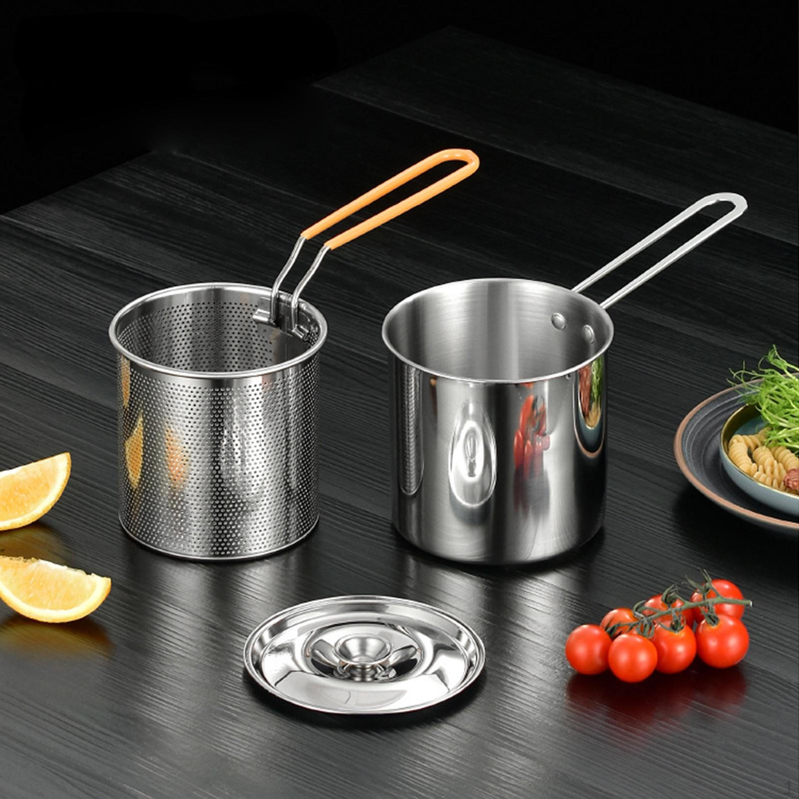 Глубокая сковорода с ручкой, корзина для пасты, корзина для жарки для ресторана With Brush