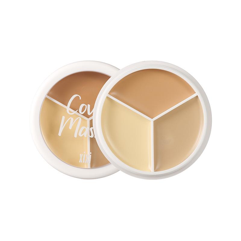 Paleta de Correctores Tres Tonos Makeup xixi: Cobertura Duradera para Pecas, Imperfecciones, Cicatrices de Acné y Ojeras