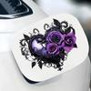QT2467# Lila Rose Dunkler Stil Herzförmiger Aufkleber, Geeignet für Laptop, Auto, LKW, Transporter, SUV, Motorrad, Stoßstange, Fenster