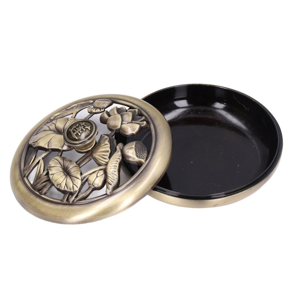 Coil Incense Burner Tray Vintage Incense Bowl Holder Metal Alloy for Living Room Bedroom Office
