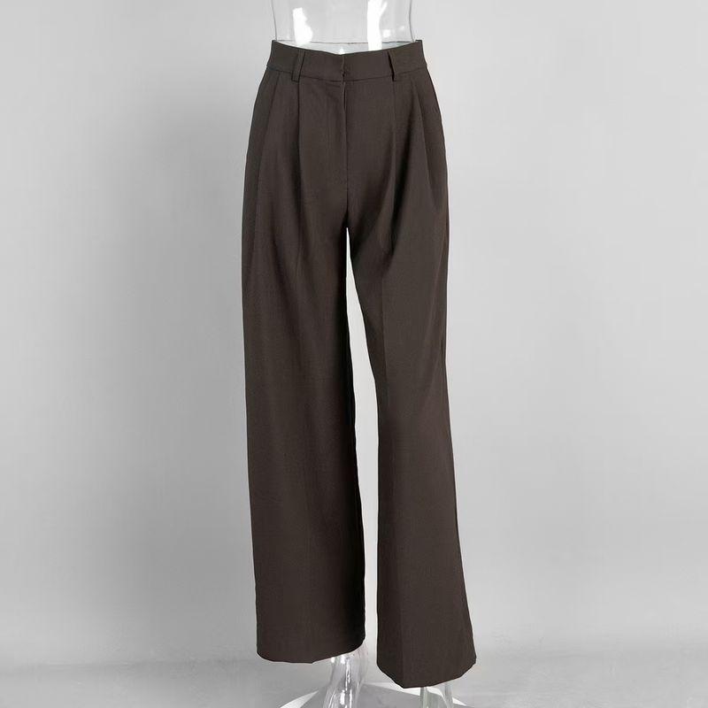

Fashion Wind New Arrival Fashion Silm Casual Straight Suit Pants Loose Straight Leg Trousers Curry L