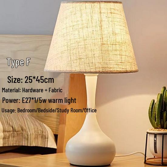 Vintage American LED Table Lamp – Retro Bedside, Office, Hotel Project, or Bedroom Use – Eye Protection & Dimmable Night Light.
