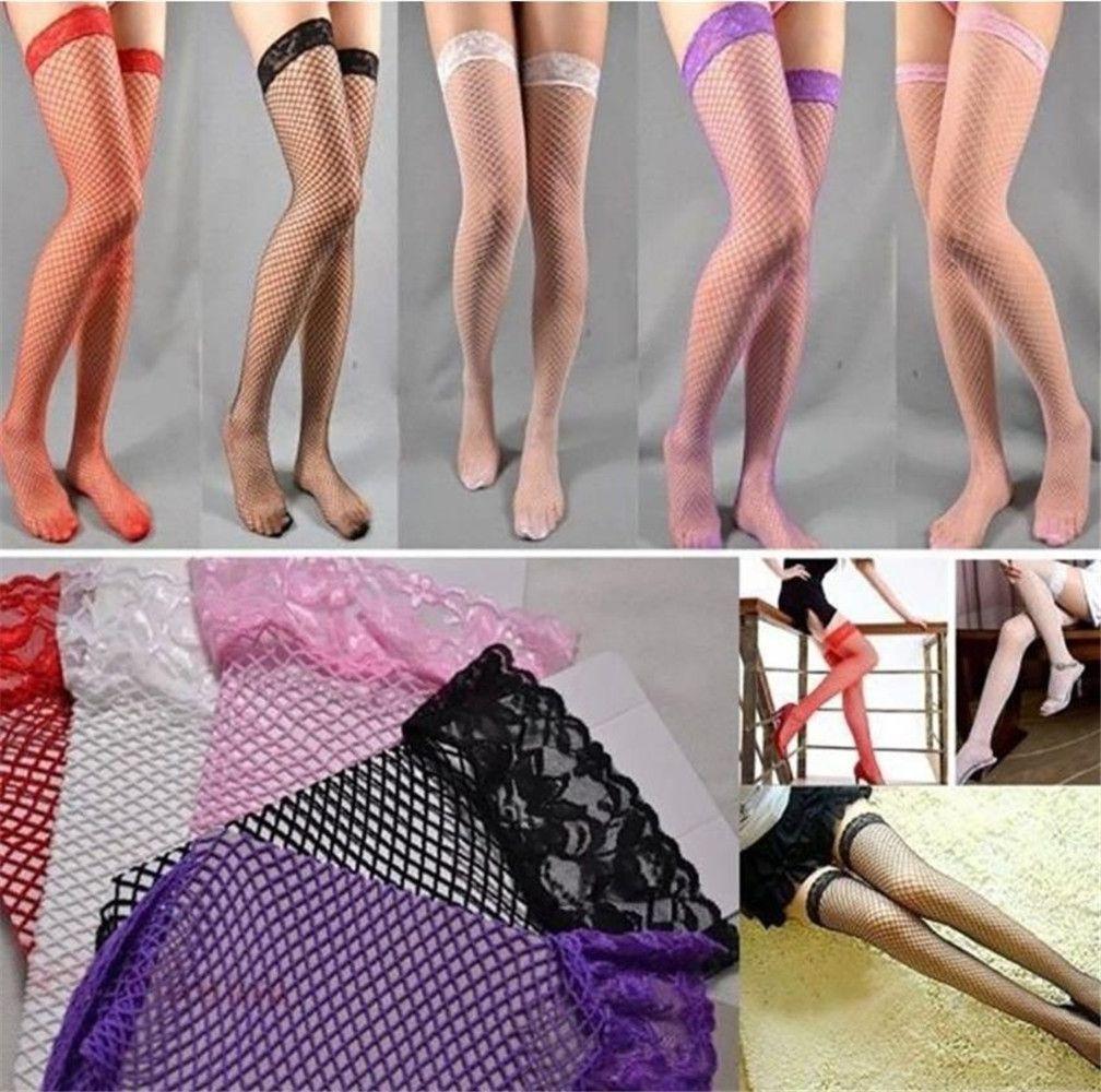 Tights Pantyhose Plus Size Fishnet Stocking Knee High Stockings Hollow Out Mesh Women Lingerie