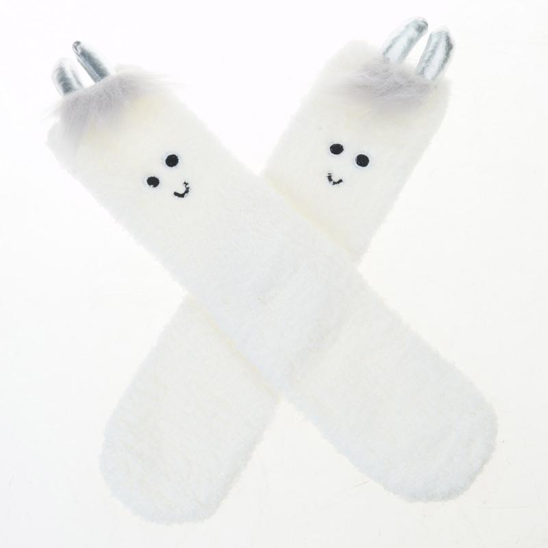 Fuzzy Socks for Women Girls Winter Warm Coral Fleece Floor Socks Cute Cartoon Animal Furry Bed Socks for Home Sleeping