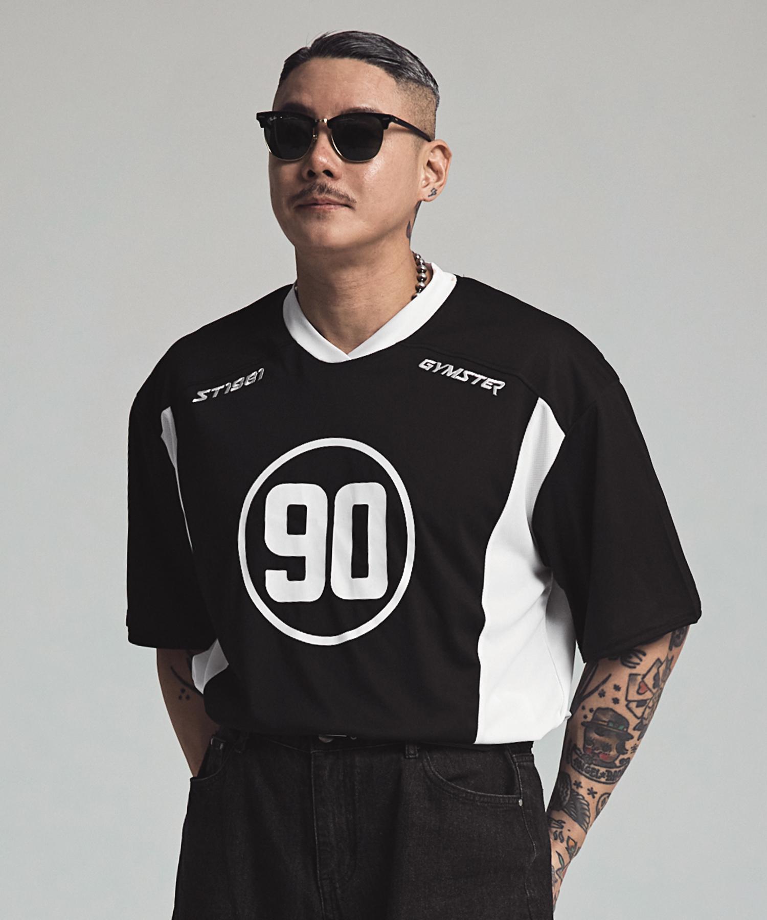 Astrov Ninety Half Jersey Short Sleeve T-Shirt Black L