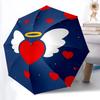 1pc Angel Heart Wings Automatic Opening and Closing Folding Umbrella with 8 Iron Ribs - Portable, Foldable for Travel Yy251124155