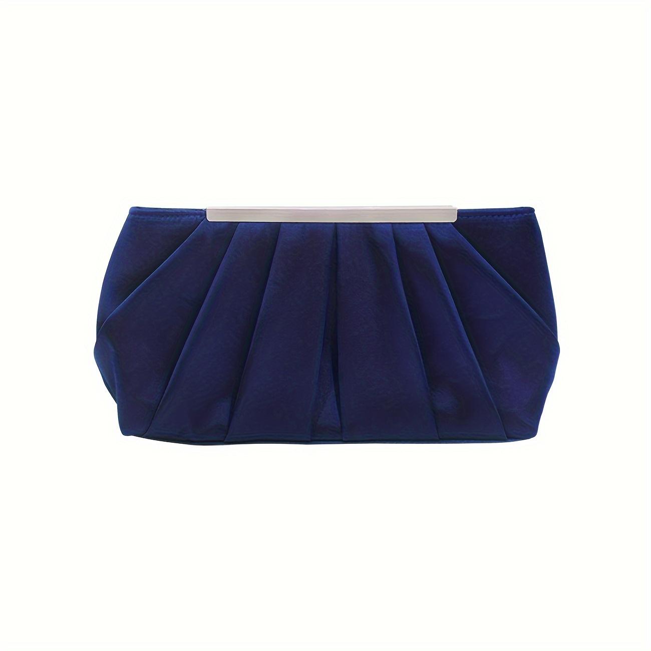 

European and American pleated silk polyester dinner bag, simple and generous ladies hand bag, large capacity ladies bag M