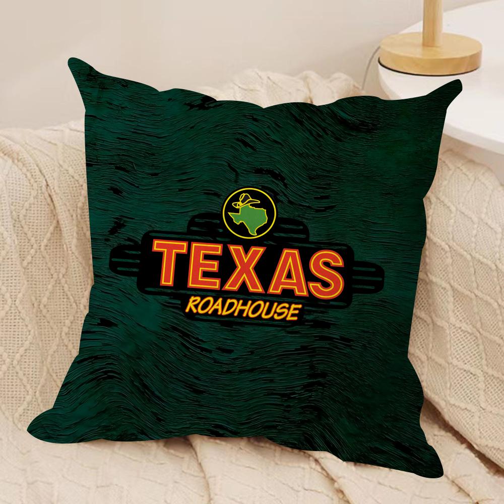 Classic TTexas RRoadhouse Cushion Cover Pillowcase Ultra Soft Skin Friendly Fabric Cloud Like Comfort Concealed Zipper