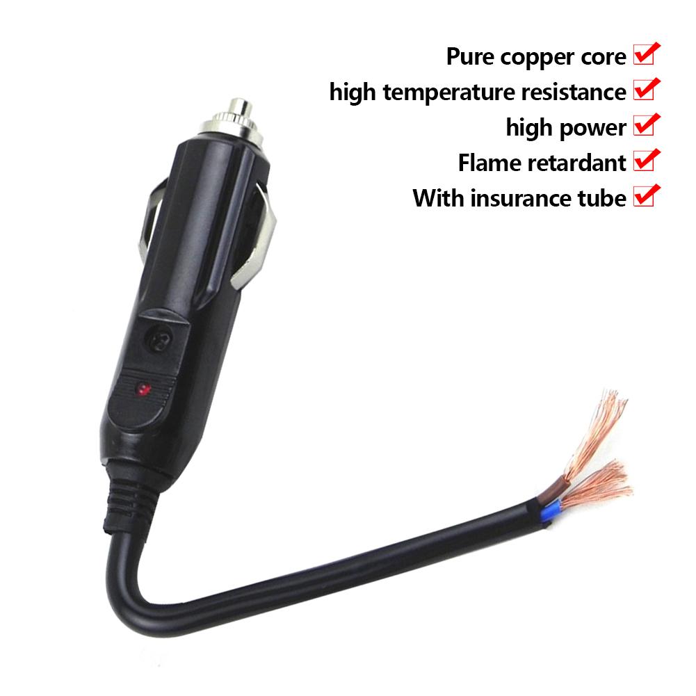 Universal 12V 24V Car Interior Cigarette Lighter Plug Male LED Socket Plug Connector Adapter Car Cigarette Lighter Accessories