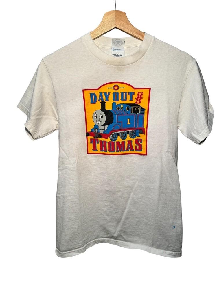 Vintage 2002 Thomas The Train T-Shirt Size Small White Double Sided Unisex T-Shirt XXXL