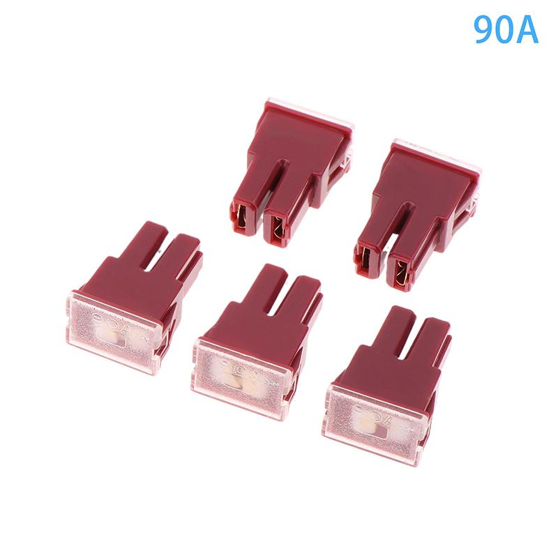 5Pcs Automobiles Fork Bolt Fuses 20-120A Square Car Fuse Box Waterproof Sockets Car Square Head Large Plug-In Fuses