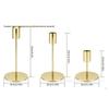 European Style Gold Iron Art Metal Candlestick Ornament