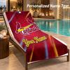 Custom Text St. Louis Cardinals Print Beach Towel Large Towel For Home Bathroom Beach