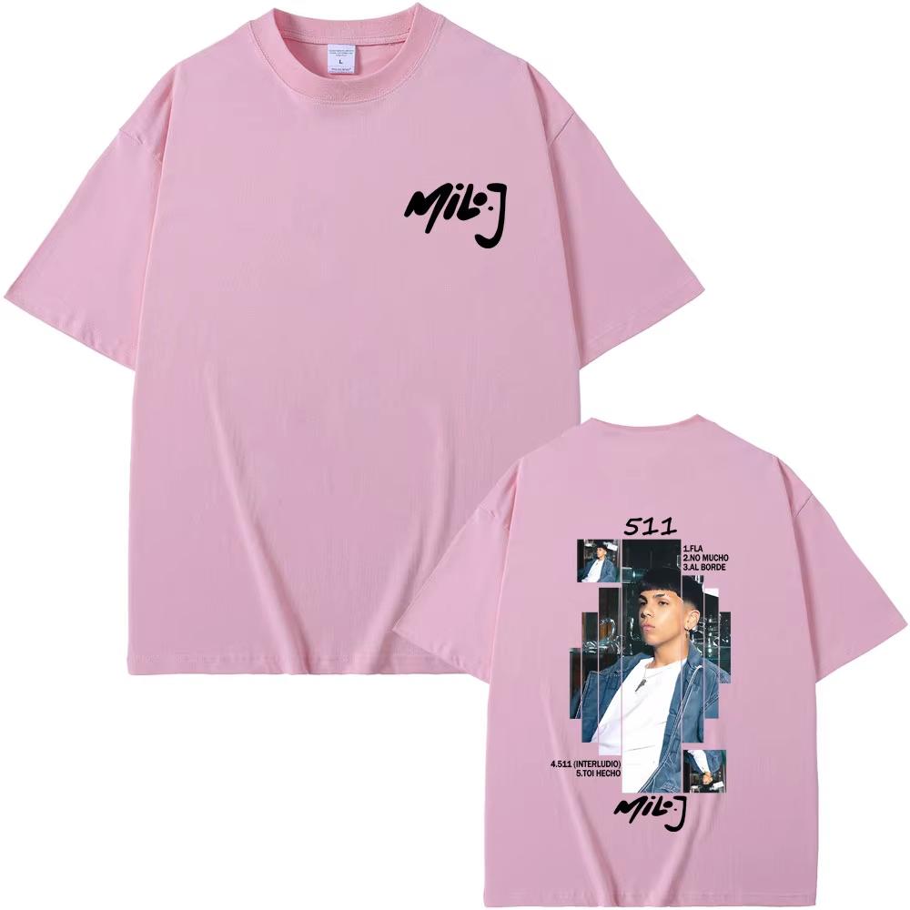 Rapper Milo J 100cotton mens shirt music Album Cover graphics oversized Short Sleeved Womens Y2k Hip Hop Streetwear Tshirt