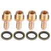 4Pcs Motorcycle Oil Cooler Oil Cooled System M8 Hollow Screw Adapter Fitting M12*1.25mm