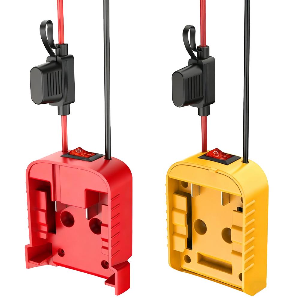 Adaptér Power Wheels Pro Dewalt 20V Lithiovou Baterii DCB206 Pouzdro Spínač Pojistka Svorkovnice 12AWG DIY Jízdné Nákladní Auto RC Auto Hračky