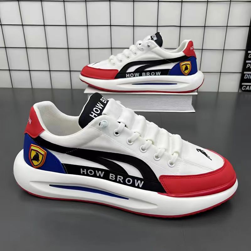 

Spring and Autumn New Trend Versatile Platform Shoes Sneakers Men s Shoes 44 красный
