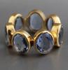 KSRA Mode Minimaliste Créatif Couleur Bleue Anneaux Rondes Zirconium Tendance Pour Femmes Accessoires de Fête Cadeaux Bijoux Personnalisés