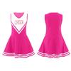 Kids Girls Cheerleading Costume School Performance Cosplay Party Clothing Sleeveless Letter Print Dress