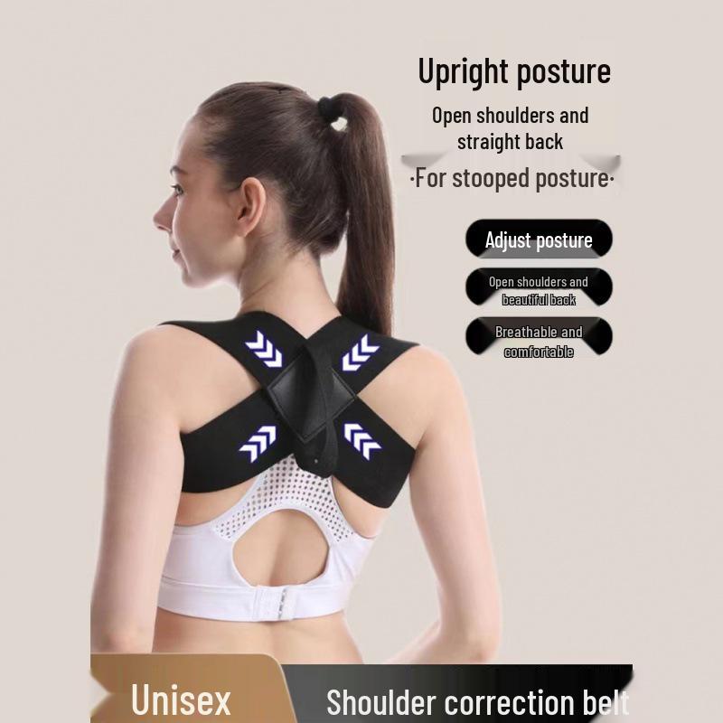 

Пояс для коррекции осанки: Поддержка спины и груди для выравнивания плеч и расширения мышц Upgraded High-quality [Black]