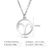 Lemegeton Zodiac Women's Necklace 12 Constellations Stainless Steel Pendant Choke Astrology Aries Leo Ring Jewelry Birthday Gift