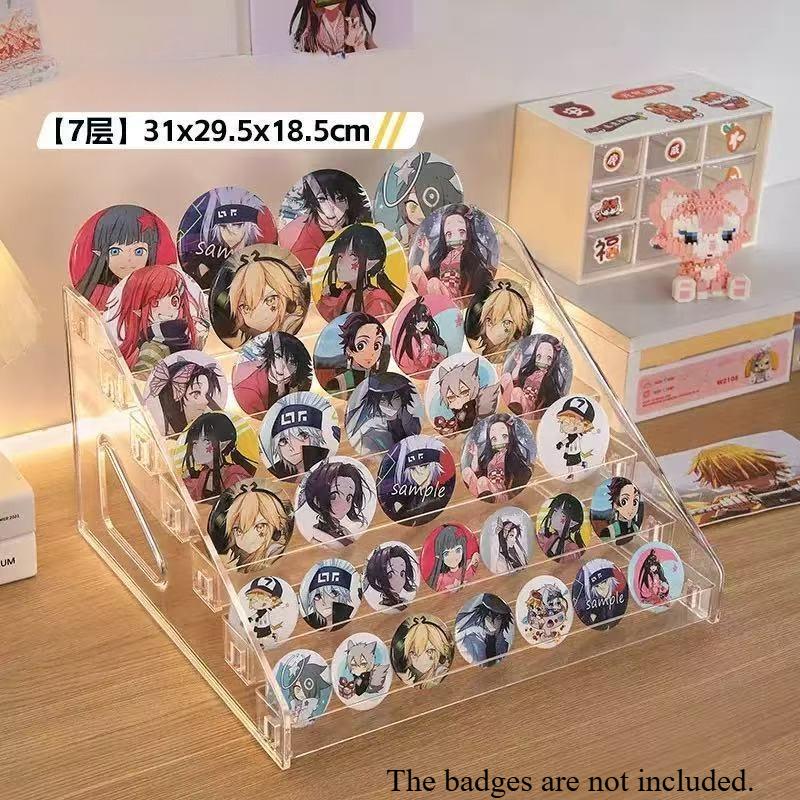 Jewelry Display Stand Transparent Figure Storage Multi-layer Acrylic Millet Badge Cosmetics Desktop Shelf Jewelry Box Organizer