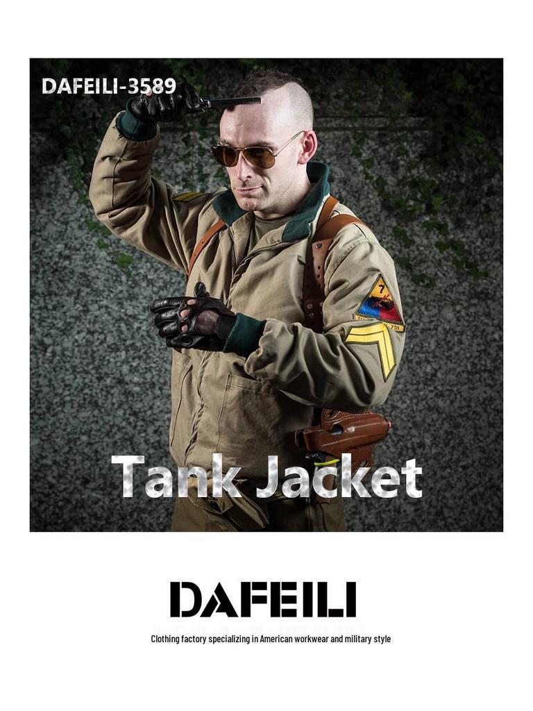 Norman Americký Vojenský Styl Pánská CVC M1942 Fury Bunda Tílko