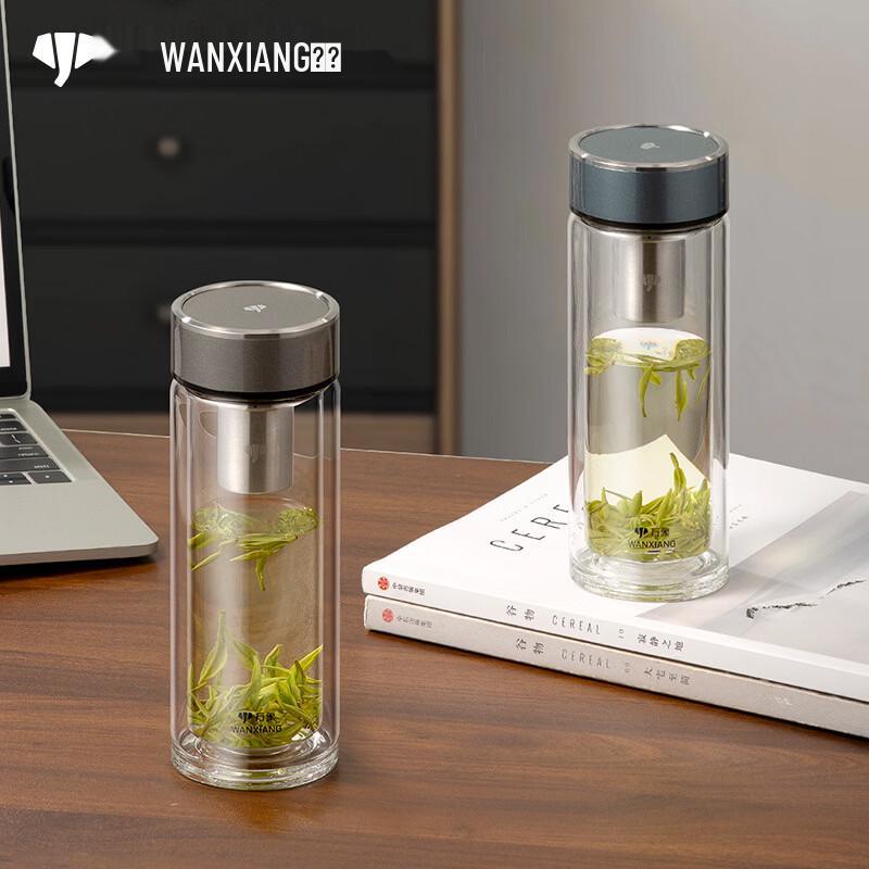 Double-Walled Glass Tea Infuser Bottle