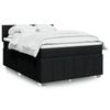 VidaXL Slat Bed Base with Mattress Black 160x200 Cm Fabric 3289414