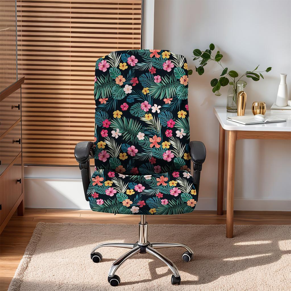 Elastischer bedruckter Milchseiden-Bürostuhlbezug kratzfest für Katzen Computer-Drehstuhlbezug