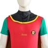 Robin Superhero Halloween Cosplay Costume Jumpsuit with Cape