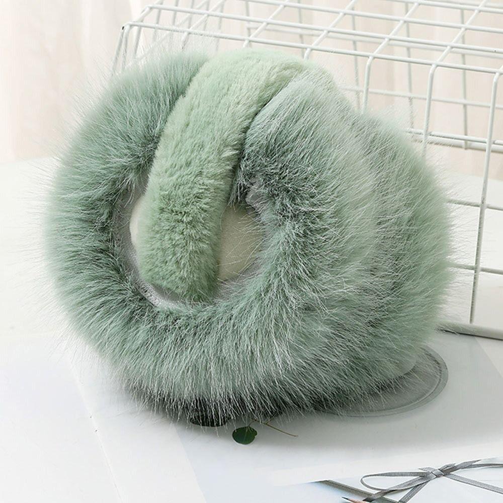 Foldable Women Men Ear Warmer Comfortable Plush Ear Covers Fluffy Earflaps  for Cold Weather