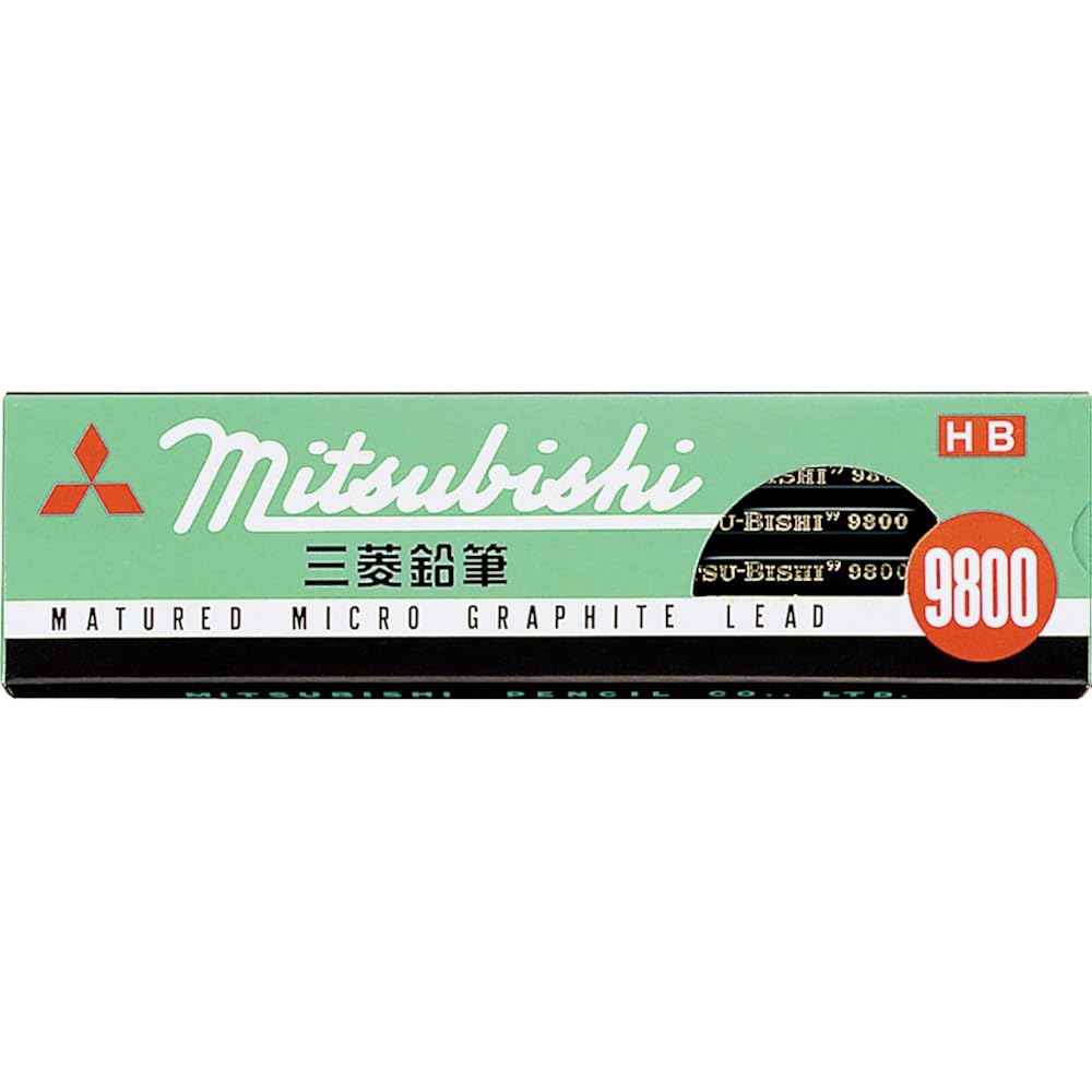Mitsubishi Pencils, Pencils, Office Pencils, 9800, HB, Pack of 12 K9800HB