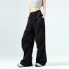 Women's High Waist Drawstring Wide Leg Cargo Pants