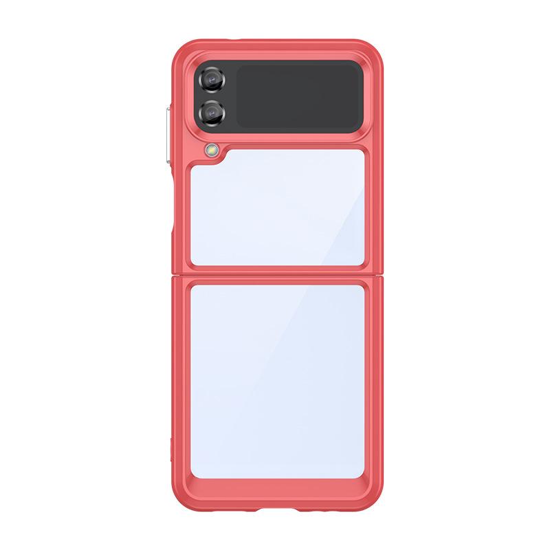 Applicable To Colorful Samsung Z Fold1 Mobile Phone Case Z Flip1 Mobile Phone Case All-inclusive Acrylic Solid Color Anti-drop Case