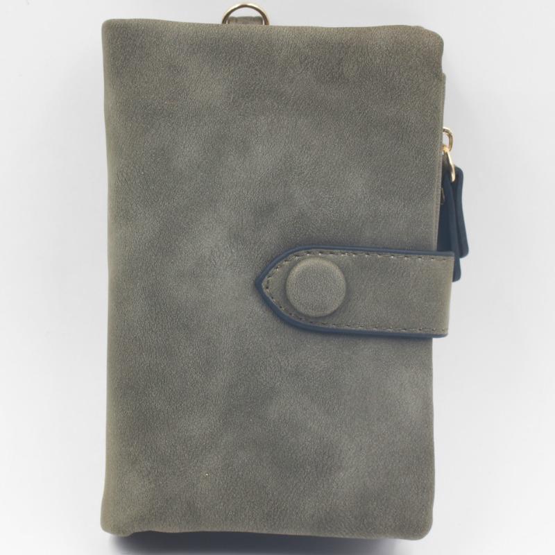 Vintage Zipper Handbag Multi Functional Handheld Leather Wallet