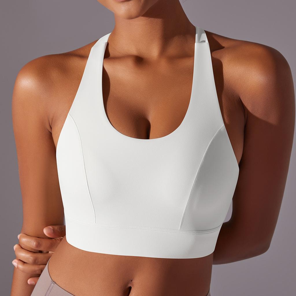 High Strength Sports Bra With Integrated Chest Cushion, Seamless Back Buckle, Yoga Vest, Shock-absorbing And Gathering, Beautiful Back Yoga Bra